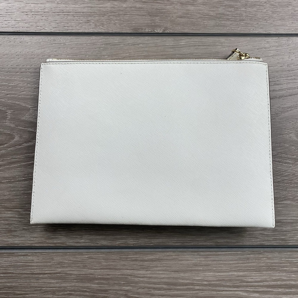 Michael Kors Jet Set Wristlet Clutch Dragonfly Monstera Leaf White 9.5"x6.5" - Picture 3 of 7